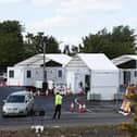The Portsmouth COVID-19 testing centre at Tipner West, off the M275. Picture: Naomi Baker/Getty Images