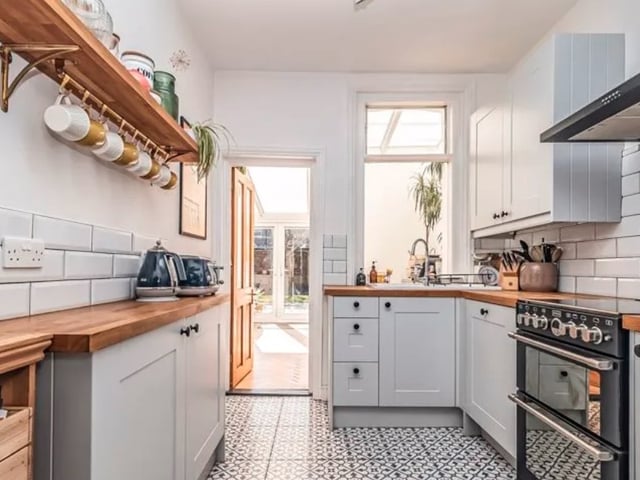 The listing says: "This stylish & well presented, bay & forecourt property is close to local amenities and could make for an ideal family home."