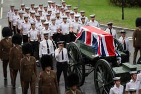More than 1,000 sailors and Royal Marines are undergoing final preparations for their pivotal role in the Queen's funeral after days of intensive training Picture: MoD/Crown Copyright/SWNS