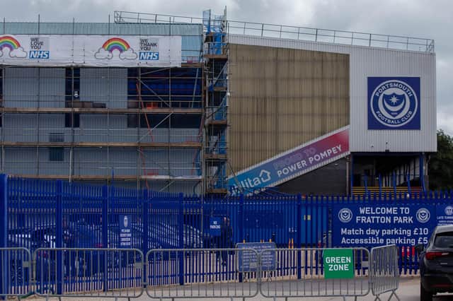 Pictured: GV of Fratton Park. Picture: Habibur Rahman