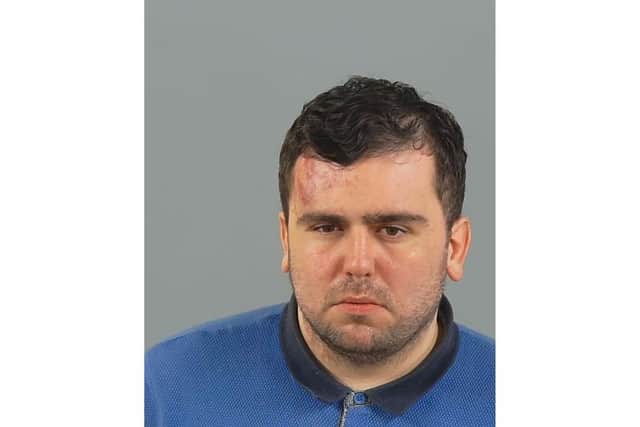Robert Reynolds, 29, threw boiling water at an inmate whilst in prison before punching him and then raping him. 
He has been jailed for 12 years.