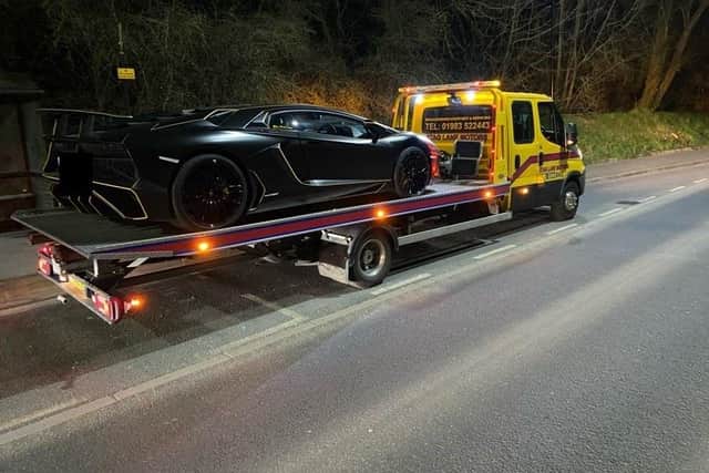 The supercar. Picture: Isle of Wight Police/Facebook