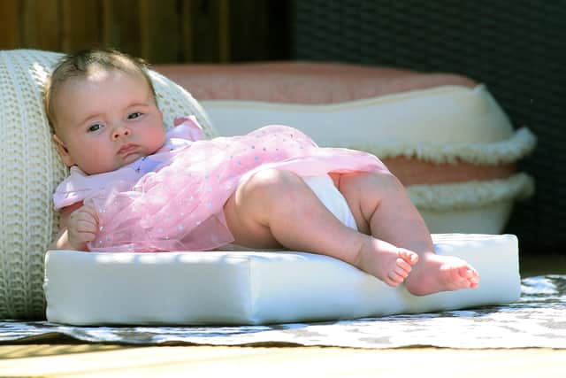 Cheryl Gibbs' four-month-old daughter Harley Winter Lorraine Kingston Picture: Sarah Standing (260520-3224)