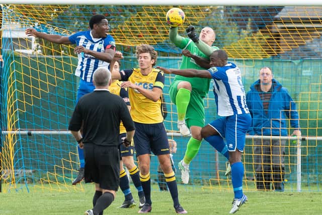 Steve Mowthorpe in action during his time at Moneyfields.

Picture: Keith Woodland