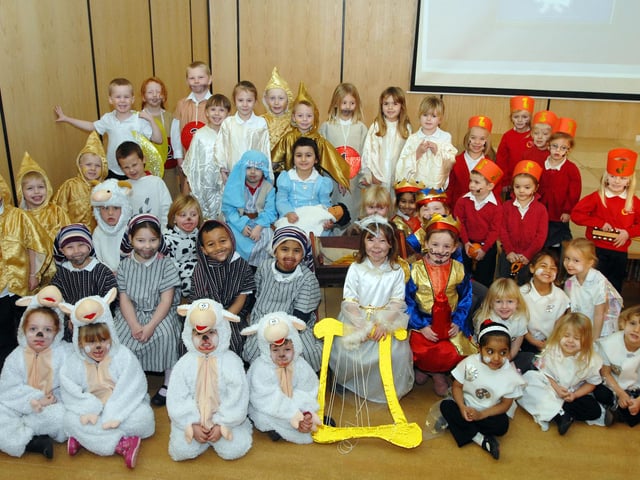 Crescent Primary pupils who took part in the Foundation Unit Nativity play.
