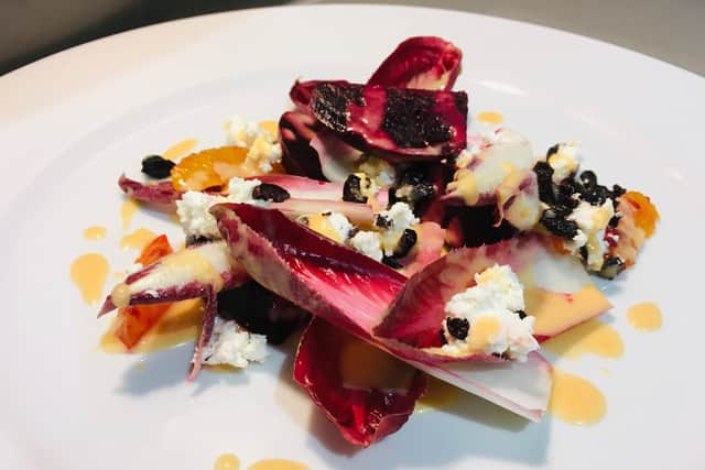 Chicory, blood orange and beetroot salad, by Lawrence Murphy