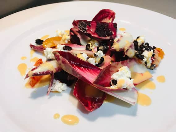 Chicory, blood orange and beetroot salad, by Lawrence Murphy