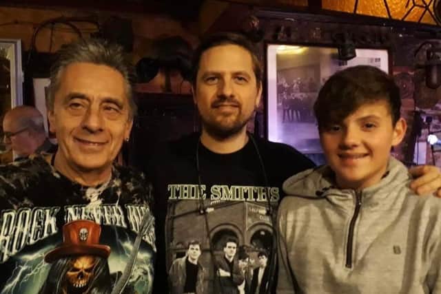 From left, Andy Emberson, Adam Emberson and Harrison Rhys