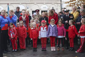 Youngsters at Havant's Remembrance parade 
Picture: Barry Zee