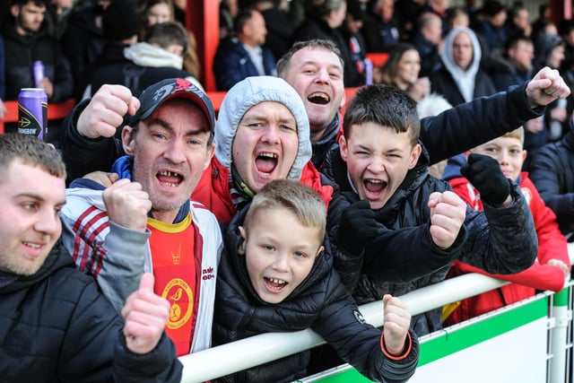 Ilkeston fans before the game.