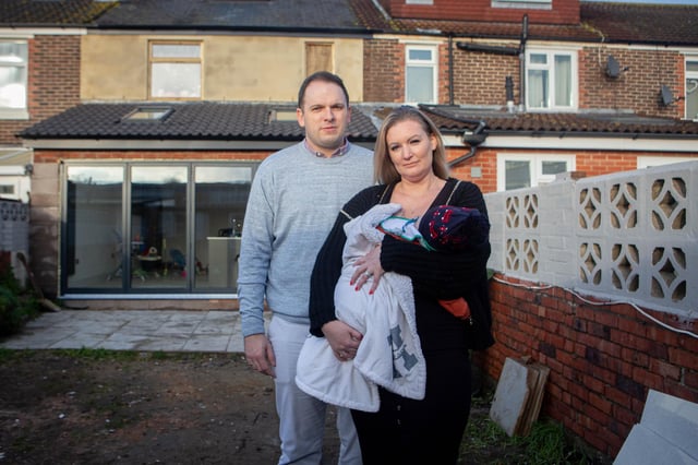 Sophie and Jon Mondey
Pictured: Sophie and Jon Mondey with their son Hudson, 6 months
Picture: Habibur Rahman