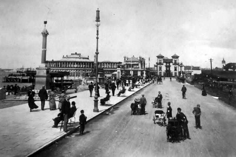 Young lads offering rides in their goat carts on Southsea seafront in the 1890's