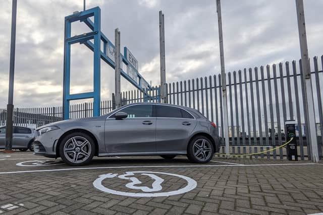 The new electric charging points at the port.