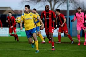 Danny Hollands was sent off for the second time this season in Southern League action for Gosport Borough