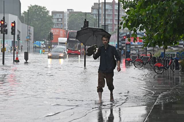 Thunderstorm warnings have been issued for parts of Hampshire. Picture: JUSTIN TALLIS/AFP via Getty Images