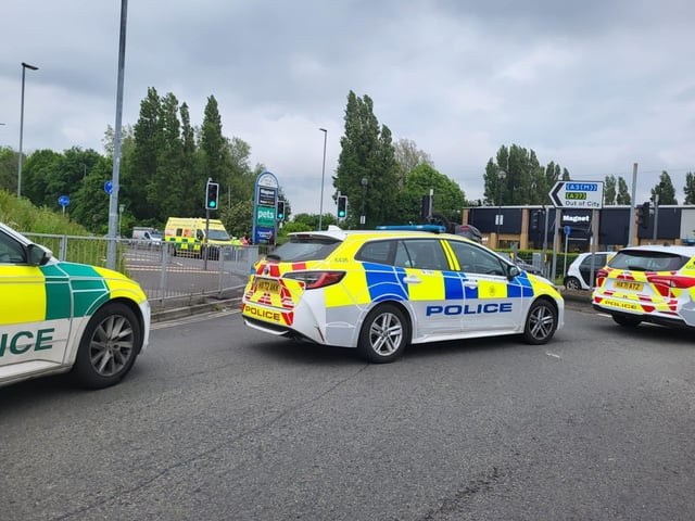 Car flips in Burrfields Road crash