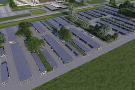 What the car park at Lakeside Northarbour will look like after the solar panels are installed