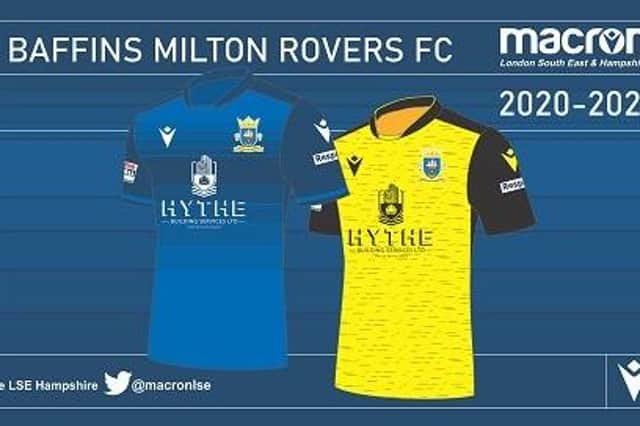 How Baffins' shirts will look next season with new sponsor Hythe Building Services' name on the front
