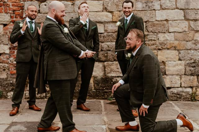 Stephanie and Adam Bygrave-White, from Fratton, were married at the Square Tower, in Old Portsmouth on August 22, 2022. Picture: Carla Mortimer Photography.