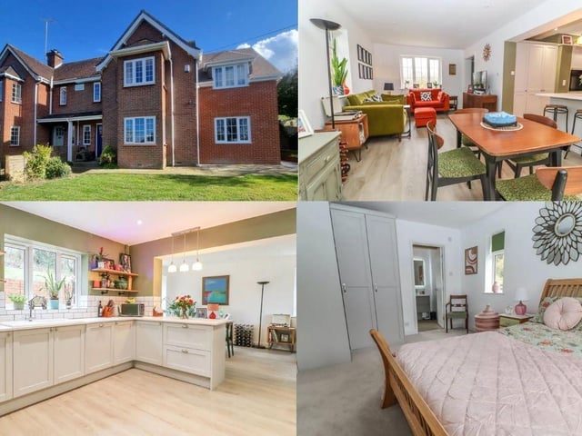 This property comes with four bedrooms, two bathrooms and three reception rooms and it is being sold with Evans & Partridge.