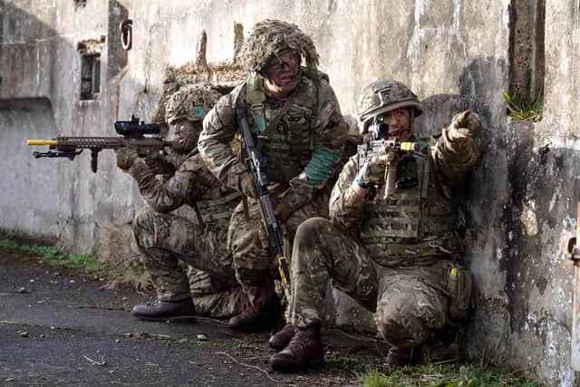 Reservist soldiers from 4th Battalion Princess of Wales's Royal Regiment carrying out an exercise at the Browndown Training in December. Photo: Corporal Rob Kane