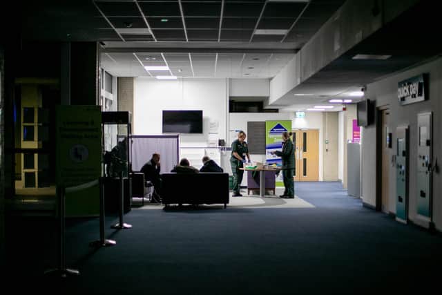 Portsmouth City Council office used as a safe space with ambulance crew ready to help vunerable people. Picture: Habibur Rahman