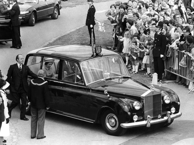 Queen Elizabeth arriving in the royal car at Southsea Castle at the start of her visit in June 1977.
Picture: The News Portsmouth 5488-3