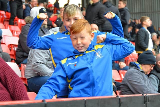 Hawks fans at The Valley. Picture: Martyn White