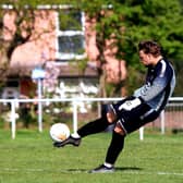 Max Hoile answered a Locks Heath goalkeeping SOS against Moneyfields - and picked  up an injury that could see him sidelined for months. Picture: Tom Phillips
