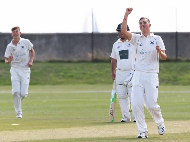 Joe Kooner-Evans took three top order New Milton wickets to set up Portsmouth's impressive nine-wicket victory at St Helens. Picture: Keith Woodland