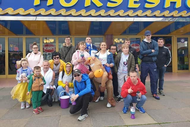 A group from Enable Ability are taking on a virtual Walk to Wembley to raise funds for the charity. Pictured: A previous fundraising walk