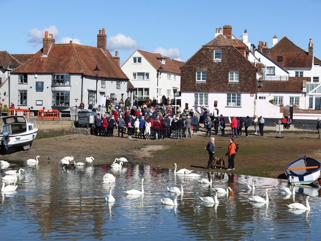 Christians Together in Emsworth on their Good Friday Walk of Witness event.