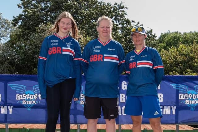 From left - Lucy Simpson, Nicola Spiers, Michelle Stupple. Picture by Barrie Webb