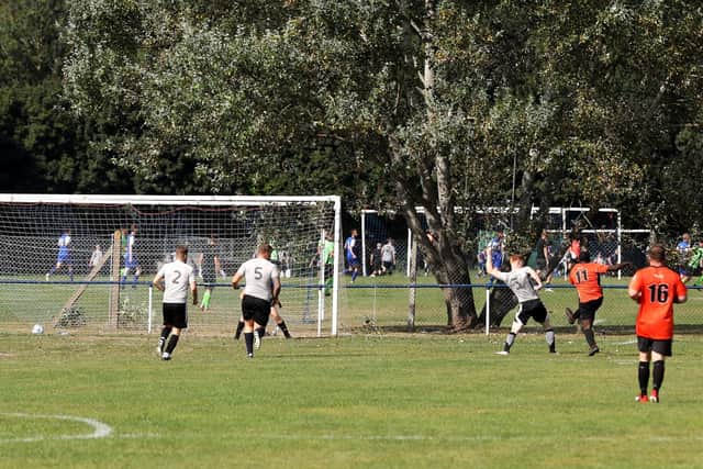 Sutcha Shepherd scores again for AFC Portchester against Seagull, who hit back from 0-3 down to win 8-4.
Picture: Sam Stephenson