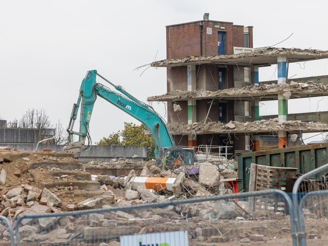 The demolition team has been hard at work. Picture: Mike Cooter (110324)