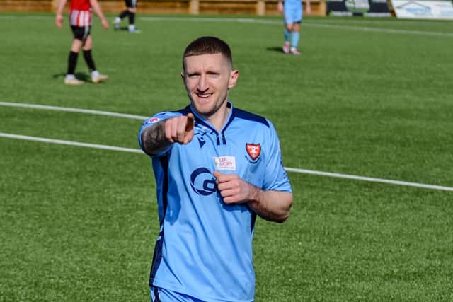 Striker Lee Wort has an AFC Portchester record in his sights this weekend Picture: Daniel Haswell