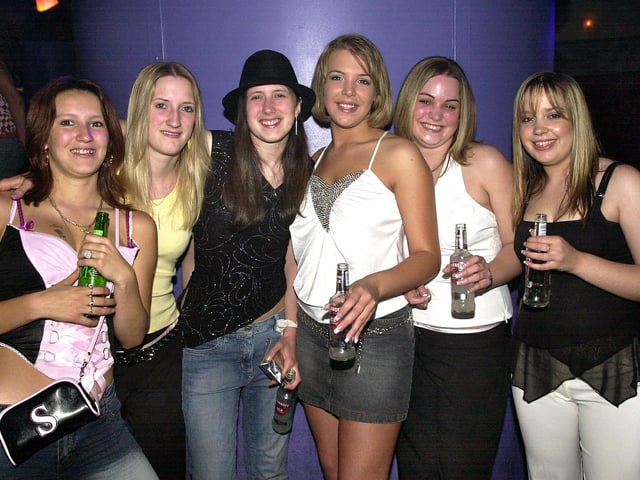 Clubbers having a good time at the Time & Envy nightclub, South Parade, Southsea in the 00s.