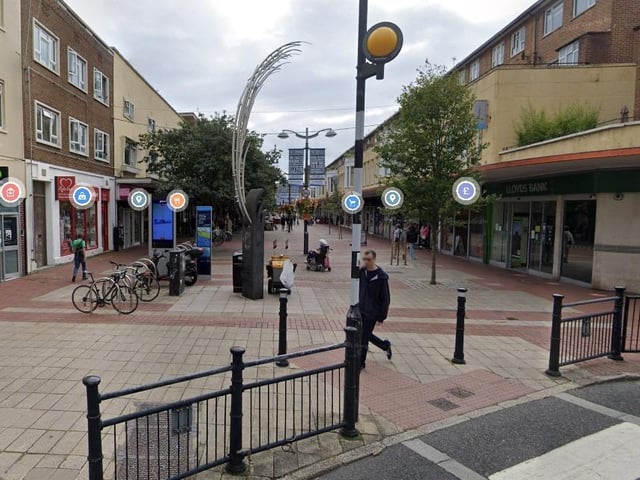 The now pedestrianised road was named after Viscount (Lord) Palmerston who was twice Prime Minister of the UK as well as being responsible for building a series of forts, the Solent Forts and at Portsdown Hill, built to protect Portsmouth harbour and its dockyard.
