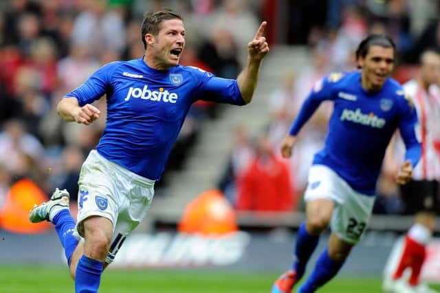 David Norris celebrates his famous St Mary's leveller in April 2012 