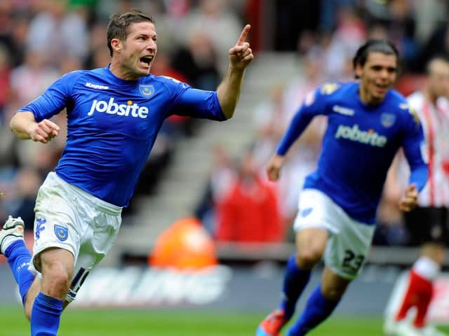 David Norris celebrates his famous St Mary's leveller in April 2012 