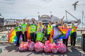 McDonald's team in Brighton litter picking in the community for Pride