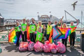 McDonald's team in Brighton litter picking in the community for Pride