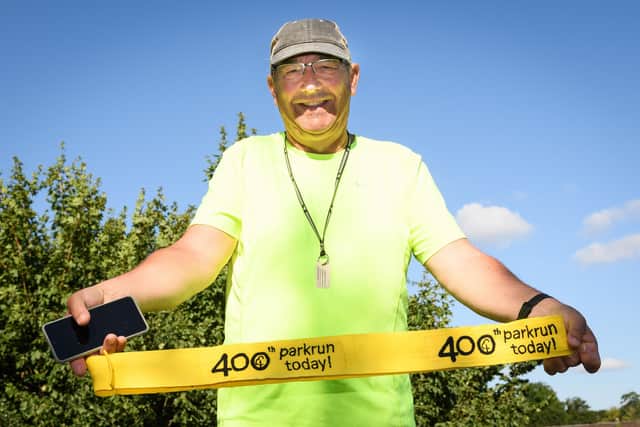 Andrew Smith ahead of his 400th parkrun
Picture: Keith Woodland