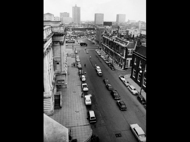 Portsmouth Guildhall and Guildhall Square April 1972