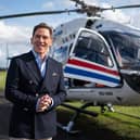 Rob Brydon gets ready for take-off as the host of Destination X, the new BBC game show (Picture: BBC/TwoFour)