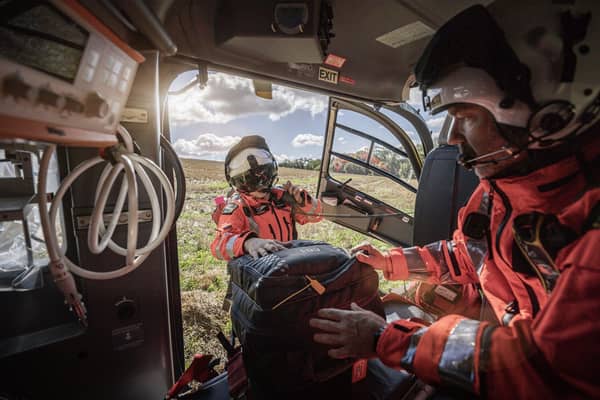 Hampshire and Isle of Wight Air Ambulance is celebrating 15 years of service. Manchester Commercial Photographer Tim Wallace. 