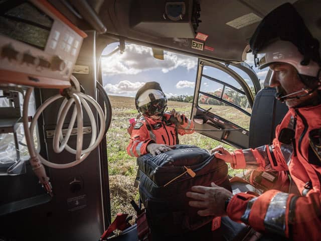 Hampshire and Isle of Wight Air Ambulance is celebrating 15 years of service. Manchester Commercial Photographer Tim Wallace. 
