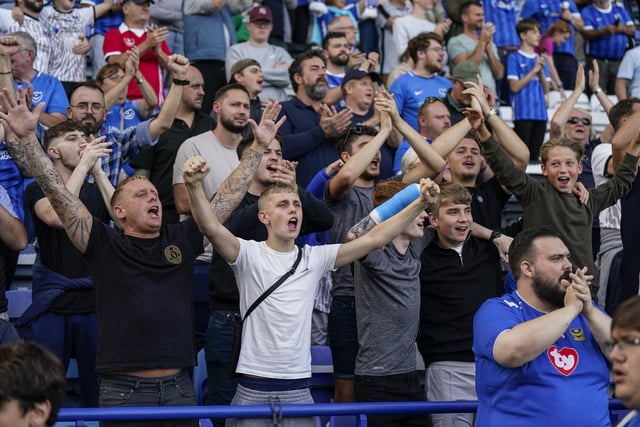 Fans showing their passion against Port Vale