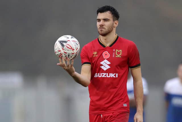 Scott Fraser scored MK Dons' winner against Hull with an 80th-minute penalty. Picture: Naomi Baker/Getty Images