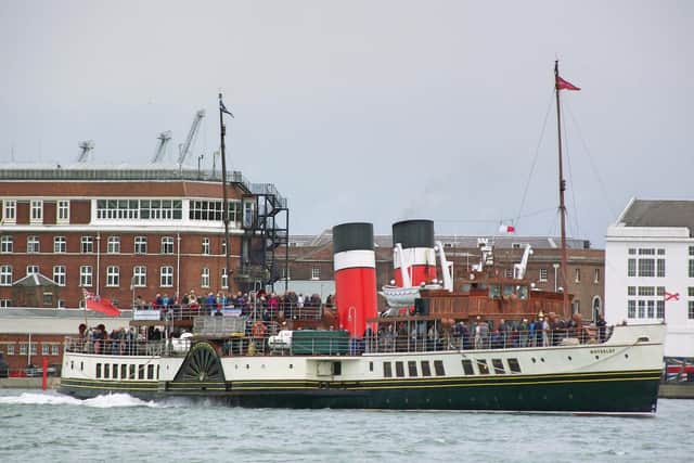Paddle Steamer Waverley departing Portsmouth Harbour for a cruise to Yarmouth and The Needles in 2016
Picture: Tony Weaver